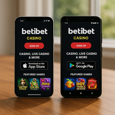 Betibet Casino Mobile Web App - iOS and Android Compatible